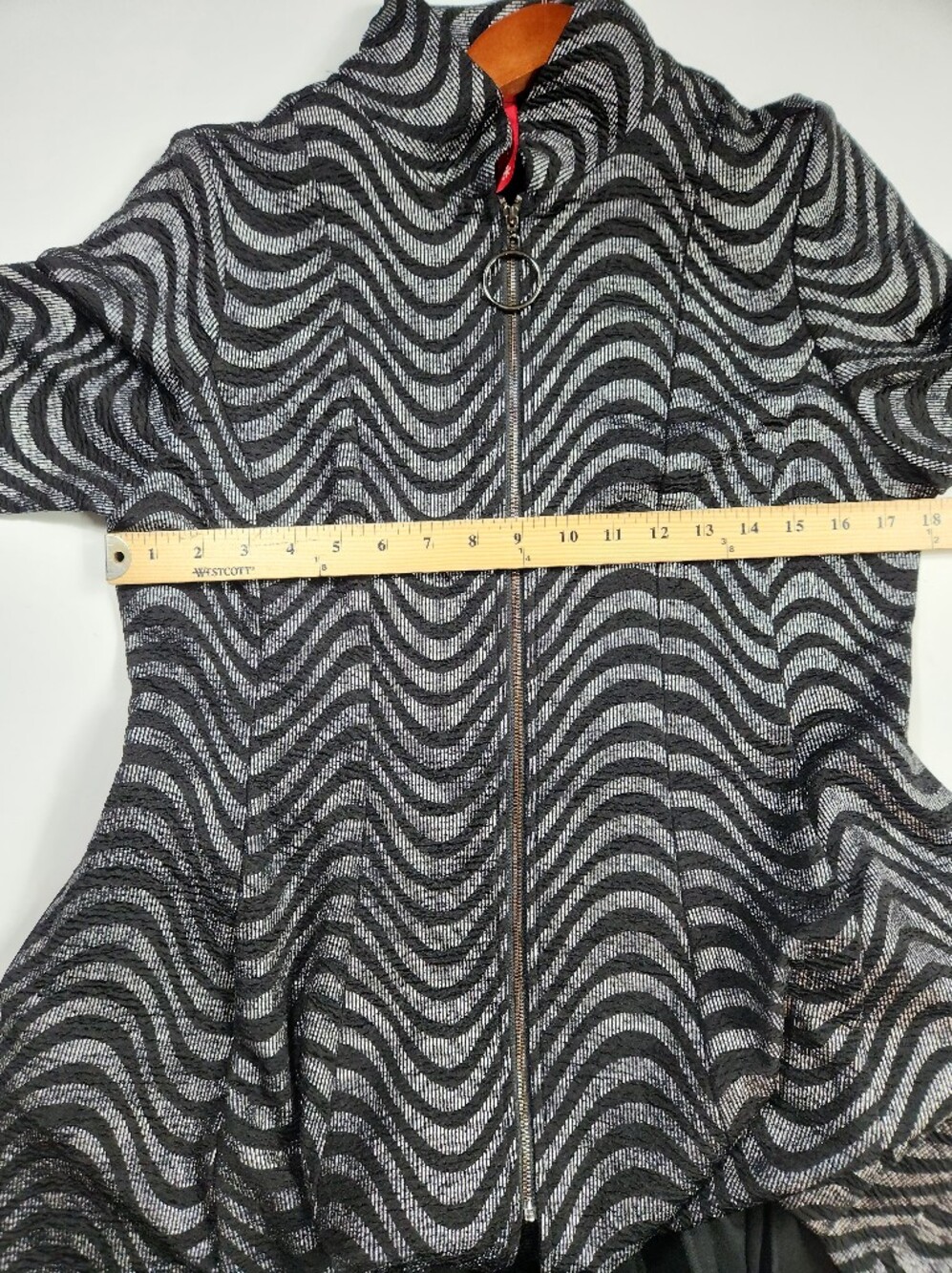IC by Connie K Textured Zip Front Swing Jacket Size Small  Lagenlook Art to Wear - Picture 9 of 11